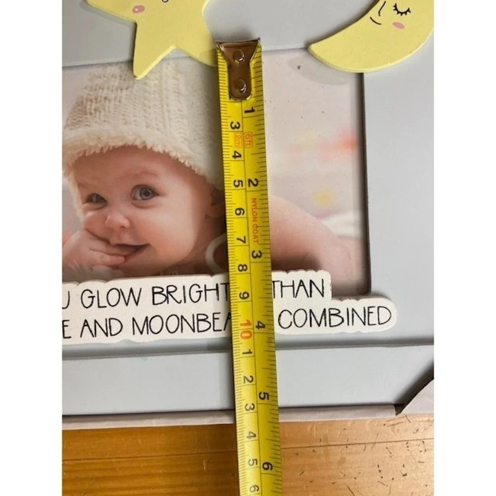 Concepts Baby Picture Frame 4x6 Blue Celestial Sun Moon Star You Glow Brighter